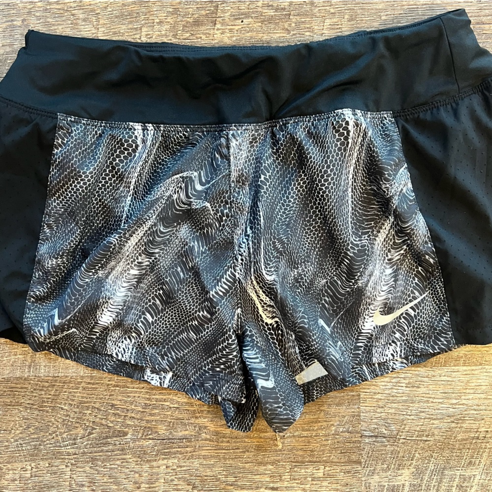 Nike Running Shorts in Black and White Pattern. - Picture 2 of 6